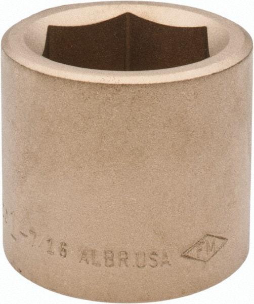 Ampco - 1-7/16", 3/4" Drive, Standard Hand Socket - 6 Points, 2" OAL, Aluminum Bronze - Apex Tool & Supply