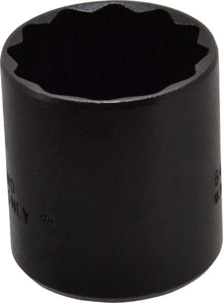 Proto - 1-5/16", 1/2" Drive, Standard Hand Socket - 12 Points, 1-3/4" OAL, Alloy Steel, Black Finish - Apex Tool & Supply