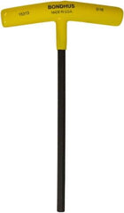 Bondhus - 5/16" Hex, T-Handle Cushion Grip, Hex Key - 9" OAL, Protanium High Torque Steel, Inch System of Measurement - Apex Tool & Supply
