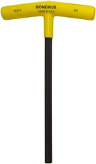 Bondhus - 3/8" Hex, T-Handle Cushion Grip, Hex Key - 9" OAL, Protanium High Torque Steel, Inch System of Measurement - Apex Tool & Supply