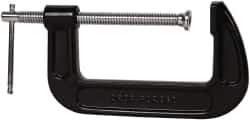 Value Collection - Regular-Duty 5" Max Opening, 2-1/2" Throat Depth, Forged Steel Standard C-Clamp - 2,700 Lb Capacity, 0" Min Opening, Standard Throat Depth - Apex Tool & Supply
