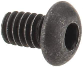 Value Collection - #1-72 UNF Hex Socket Drive, Button Screw - Alloy Steel, Black Oxide Finish, Fully Threaded, 1/8" Length Under Head - Apex Tool & Supply
