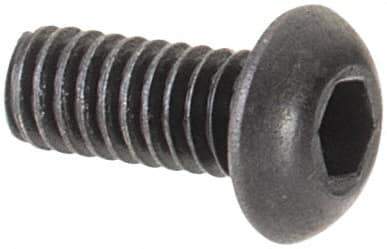 Value Collection - #1-72 UNF Hex Socket Drive, Button Screw - Alloy Steel, Black Oxide Finish, Fully Threaded, 3/16" Length Under Head - Apex Tool & Supply