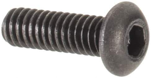 Value Collection - #1-72 UNF Hex Socket Drive, Button Screw - Alloy Steel, Black Oxide Finish, Fully Threaded, 1/4" Length Under Head - Apex Tool & Supply