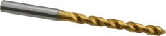OSG - 6.4008mm 120° Vanadium High Speed Steel Jobber Drill - TiN Finish, Right Hand Cut, Spiral Flute, Straight Shank, 107mm OAL, Standard Point - Apex Tool & Supply