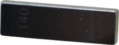 Mitutoyo - 0.14" Rectangular Steel Gage Block - Accuracy Grade 0, Includes Certificate of Inspection - Apex Tool & Supply