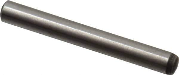 Value Collection - 3mm Diam x 25mm Pin Length Alloy Steel Standard Dowel Pin - C 58-62 Hardness, 3,340 Lb Breaking Strength, 1 Rounded End - Apex Tool & Supply