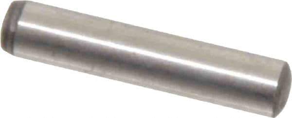 Value Collection - 5mm Diam x 25mm Pin Length Alloy Steel Standard Dowel Pin - C 58-62 Hardness, 9,270 Lb Breaking Strength, 1 Rounded End - Apex Tool & Supply