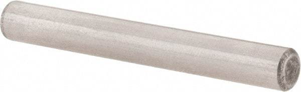 Value Collection - 5mm Diam x 40mm Pin Length Alloy Steel Standard Dowel Pin - C 58-62 Hardness, 9,270 Lb Breaking Strength, 1 Rounded End - Apex Tool & Supply
