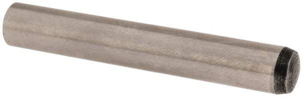 Value Collection - 6mm Diam x 40mm Pin Length Alloy Steel Standard Dowel Pin - C 58-62 Hardness, 13,300 Lb Breaking Strength, 1 Rounded End - Apex Tool & Supply