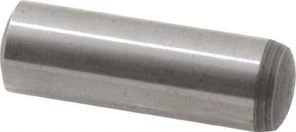 Value Collection - 8mm Diam x 25mm Pin Length Alloy Steel Standard Dowel Pin - C 58-62 Hardness, 23,700 Lb Breaking Strength, 1 Rounded End - Apex Tool & Supply