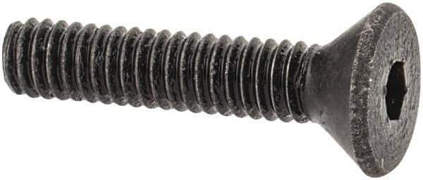 Value Collection - #1-72 UNF Hex Socket Drive, 82° Flat Screw - Alloy Steel, Black Oxide Finish, Fully Threaded, 3/8" OAL - Apex Tool & Supply