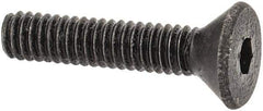 Value Collection - #1-72 UNF Hex Socket Drive, 82° Flat Screw - Alloy Steel, Black Oxide Finish, Fully Threaded, 3/8" OAL - Apex Tool & Supply