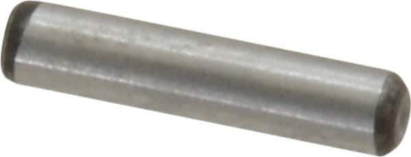 Value Collection - 3/32" Diam x 7/16" Pin Length Alloy Steel Standard Dowel Pin - C 50-58 Hardness, 1,800 Lb Breaking Strength, 1 Beveled & 1 Rounded End - Apex Tool & Supply