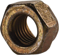Made in USA - 5/16-24 UNF Grade L9 Hex Lock Nut with Distorted Thread - 1/2" Width Across Flats, 17/64" High, Cadmium Dichromate Finish - Apex Tool & Supply
