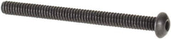 Value Collection - #0-80 UNF Hex Socket Drive, Button Screw - Alloy Steel, Black Oxide Finish, Fully Threaded, 3/4" Length Under Head - Apex Tool & Supply