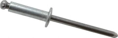 Marson - Button Head Steel Open End Blind Rivet - Steel Mandrel, 0.376" to 1/2" Grip, 3/8" Head Diam, 0.192" to 0.196" Hole Diam, 0.7" Length Under Head, 3/16" Body Diam - Apex Tool & Supply