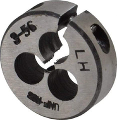 Interstate - #3-56 UNF Thread, 13/16" Outside Diam High Speed Steel Round Die - Left Hand Thread, Adjustable - Exact Industrial Supply
