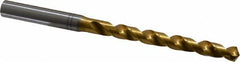 OSG - 17/64" 120° Vanadium High Speed Steel Jobber Drill - TiN Finish, Right Hand Cut, Spiral Flute, Straight Shank, 113mm OAL, Standard Point - Apex Tool & Supply