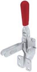 De-Sta-Co - 385 Lb Holding Capacity, Vertical Handle, Manual Hold Down Toggle Clamp - 60° Handle Movement, 100° Bar Opening, U-Bar, Flanged Front Mount Base, Electro-Plated Zinc, Carbon Steel - Apex Tool & Supply