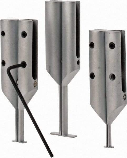 SPI - 6" OAL, Accurate up to 0.001", 0.015 & 0.025" Wide Flange, 0.05, 0.07 & 0.2" Groove Depth, Hard Chrome Steel Caliper Attachment Set - 3 Pieces, 0.4, 5/8 & 1" Bore Depth, For Use with 6" Vernier, Dial & Digital Calipers - Apex Tool & Supply