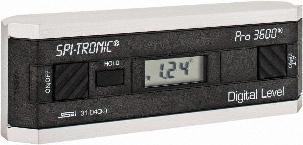 SPI - Multiple dg Resolution Digital Combination Protractor and Inclinometer - Multiple dg Accuracy, Multiple dg Range, Data Output - Apex Tool & Supply
