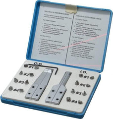 SPI - Chrome Caliper Inside & Outside Diameter Attachment - 16 Pieces, 0.6, 1, 1.5 & 2.5 to 1, 1.5, 2.5 & 4mm Pitch, For Use with 6" Dial or Electronic Calipers - Apex Tool & Supply