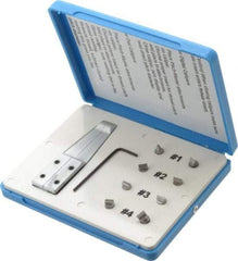 SPI - Chrome Caliper Outside Diameter Attachment - 8 Pieces, 0.6, 1, 1.5 & 2.5 to 1, 1.5, 2.5 & 4mm Pitch, For Use with 6" Dial or Electronic Calipers - Apex Tool & Supply