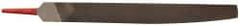 Simonds File - 10" Long, Smooth Cut, Knife American-Pattern File - Double Cut, Tang - Apex Tool & Supply