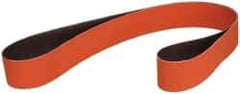 3M - 2" Wide x 60" OAL, 36 Grit, Ceramic Abrasive Belt - Ceramic, Very Coarse, Coated, YF Weighted Cloth Backing, Wet/Dry, Series 984F - Apex Tool & Supply
