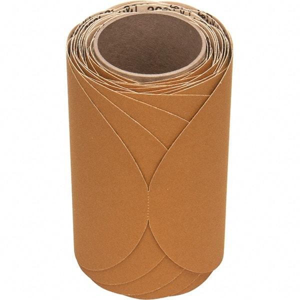 3M - 8" Diam, 150 Grit FEPA, Aluminum Oxide Adhesive PSA Disc - Very Fine Grade, Gold, Paper Backing, Flexible, Use with Random Orbital Sanders - Apex Tool & Supply