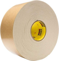 3M - 4" Wide x 20 Yd Long Tan Rubber Masking Tape - Series 528, 82 mil Thick, 18 In/Lb Tensile Strength - Apex Tool & Supply