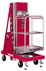 Cotterman - 400 Lb Capacity, 210" Lift Height, Portable Battery Operated Elevating Maintenance Lift - 77-1/2" Lowered Height, 30" Overall Width - Apex Tool & Supply