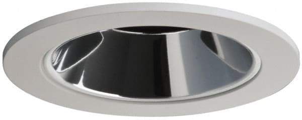 Cooper Lighting - 5-1/16 Inch Wide, White Reflector Fixture Trim - Aluminum - Apex Tool & Supply