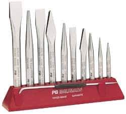 Value Collection - 5-1/8" OAL x 13/64" Blade Width Cross Chisel - 25/64" Stock - Apex Tool & Supply
