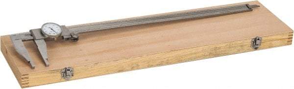 Value Collection - 0", 0.5" (Inside Range)" to 18" Range, 0.001" Graduation, 0.1" per Revolution, Dial Caliper - White Face, 3.39" Jaw Length - Apex Tool & Supply