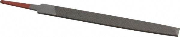 Simonds File - 6" Long, Second Cut, Flat American-Pattern File - Double Cut, Tang - Apex Tool & Supply