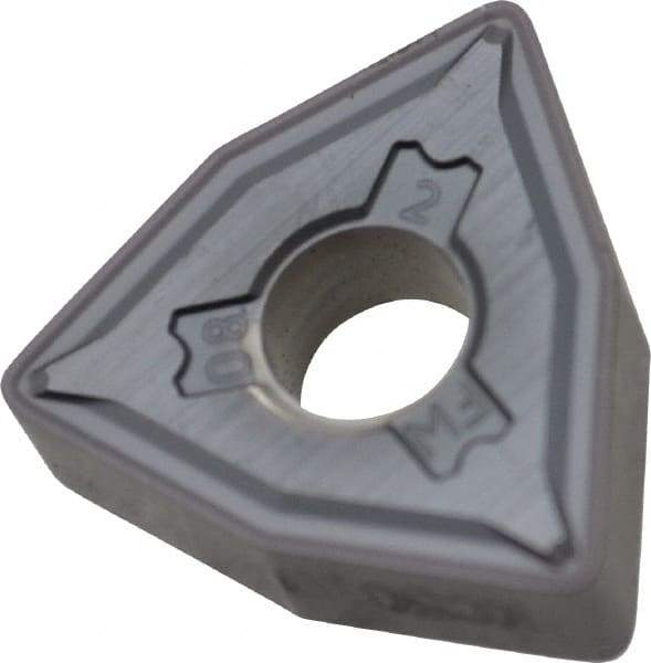 Kennametal - WNMG432 FW Grade KC5010 Carbide Turning Insert - TiAlN Finish, 80° Trigon, 1/2" Inscr Circle, 3/16" Thick, 1/32" Corner Radius - Apex Tool & Supply