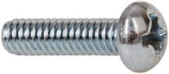 Value Collection - #5-40 UNC, 1/2" Length Under Head Phillips Drive Machine Screw - Round Head, Grade J82 Steel, Zinc-Plated Finish, Without Washer - Apex Tool & Supply