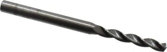 Kennametal - 5/32" 130° Solid Carbide Jobber Drill - Bright Finish, Right Hand Cut, Spiral Flute, Straight Shank, 2.6" OAL, Standard Point - Apex Tool & Supply