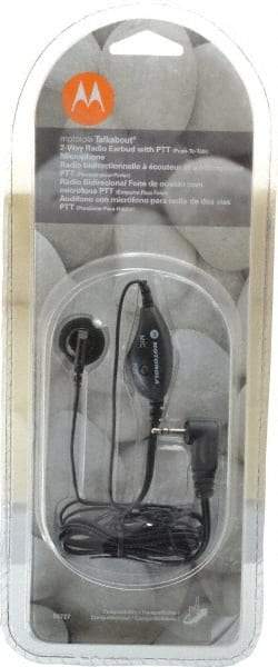 Motorola - GT Series, Push to Talk Microphone Earpiece with Microphone - Black, Use with Spirit Series GT Radios - Apex Tool & Supply