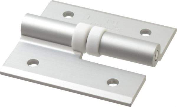 Sugatsune - 2-9/16" Long x 2-3/8" Wide x 9/64" Thick, Aluminum Cabinet Hinge - Aluminum, Aluminum Finish - Apex Tool & Supply