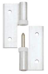 Sugatsune - 2-9/16" Long x 2-3/8" Wide x 9/64" Thick, Aluminum Cabinet Hinge - Aluminum Leaf with Polyacetal Bushing & 304 Pin, Aluminum Finish - Apex Tool & Supply