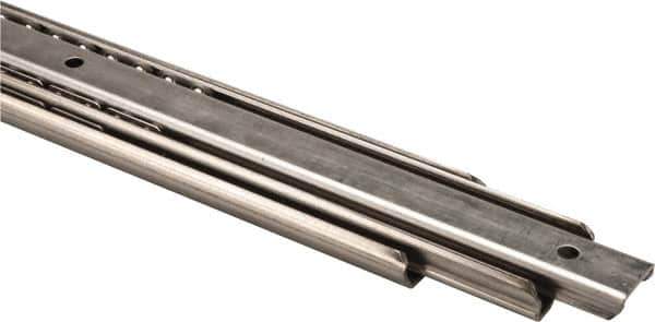Sugatsune - 21-11/16" Slide Length, 23" Travel Length, Stainless Steel Ball Bearing Slide - 188 Lb Capacity at Full Extension - Apex Tool & Supply