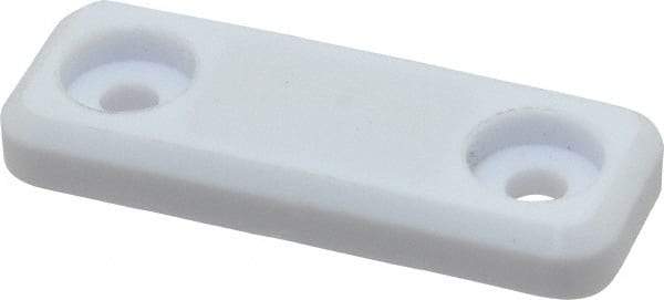 Sugatsune - 1-25/32" Long x 43/64" Wide x 7/32" High, Polyacetal, Neodymium & 316 Stainless Plastic Cased Magnet Catch - White Finish, 9.9 Magnetic Force, 15/16" Long Strike, 19/32" Wide Strike - Apex Tool & Supply