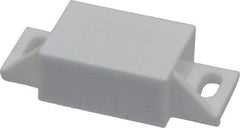 Sugatsune - 1-31/32" Long x 53/64" Wide x 1/2" High, Polyacetal, Neodymium & 316 Stainless Sealed Neodymium Magnet Catch - White Finish, 9.9 Magnetic Force, 15/16" Long Strike, 19/32" Wide Strike - Apex Tool & Supply