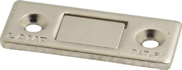 Sugatsune - 1-39/64" Long x 1-5/8" Wide x 2.6" High, Steel & Neodymium Neodymium Thin Magnet Catch - Nickel Coated, 8.8 Magnetic Force - Apex Tool & Supply
