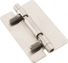 Sugatsune - 2-61/64" Long x 1-31/32" Wide x 1/16" Thick, Quick Release Hinge - Stainless Steel, Polished Finish - Apex Tool & Supply