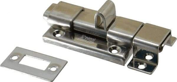 Sugatsune - 2-9/16" Long, 1-47/64" Wide Stainless Steel Slide Bolt - Polished - Apex Tool & Supply