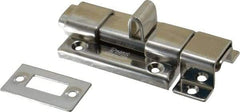 Sugatsune - 2-9/16" Long, 1-47/64" Wide Stainless Steel Slide Bolt - Polished - Apex Tool & Supply